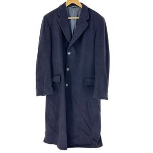 Neiman Marcus vintage heavy lined 46” chest Navy Cashmere Overcoat